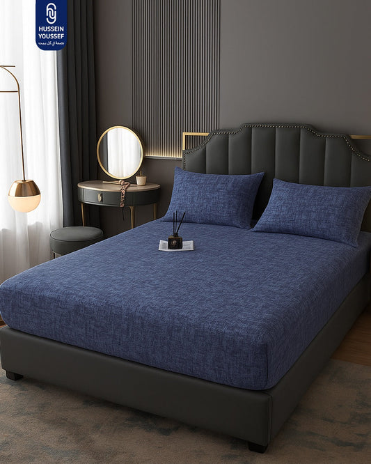 Golden Fitted Sheet Set 3 Pieces Cotton 180 CM