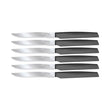 Steak knife set, 6 pcs, black handle