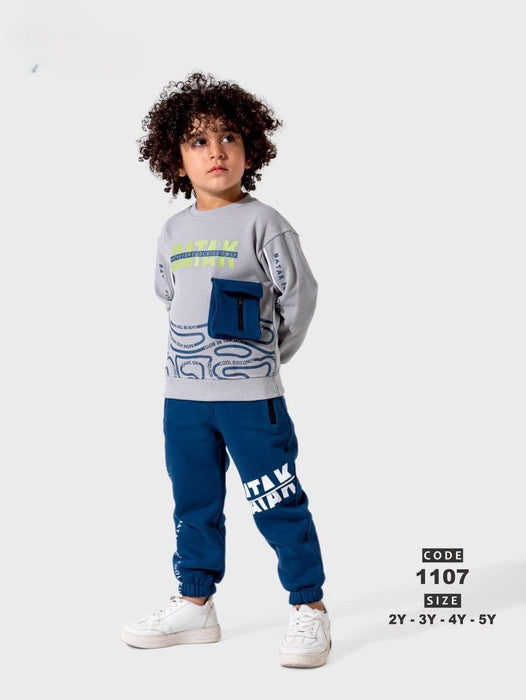 Boys Gray Printed pyjama