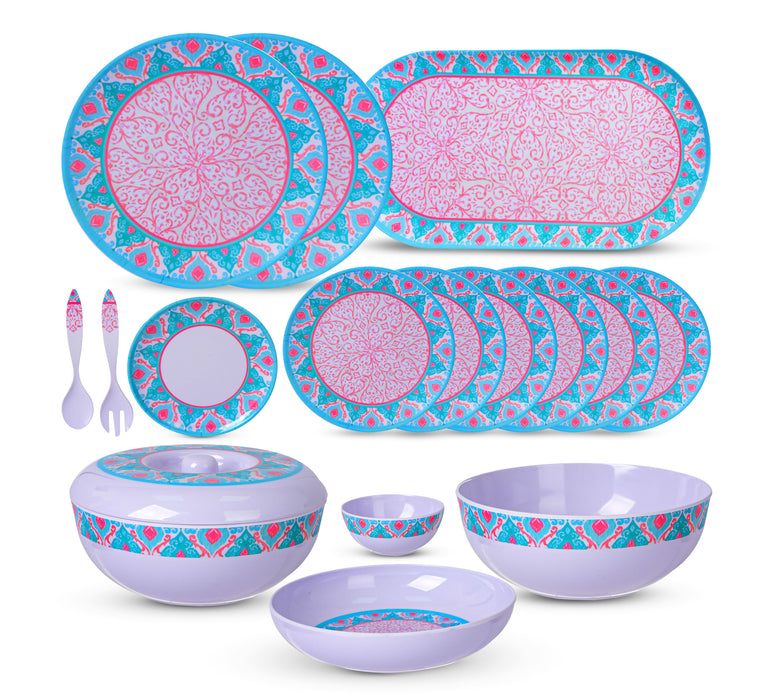 Shahrazad Round Melamine Set 38 Piece