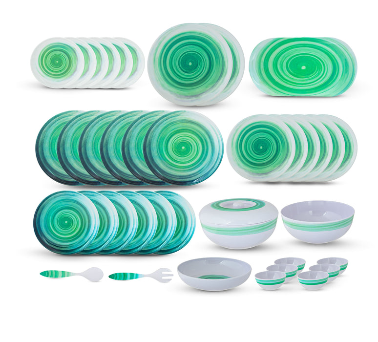 Set 38-Piece Round Melamine Dinner