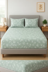 طقم ملاية 3 قطع قطن باستيك قطن 100%- مقاس  120 سم