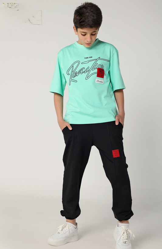 TIME FOR  Half-sleeve pants set