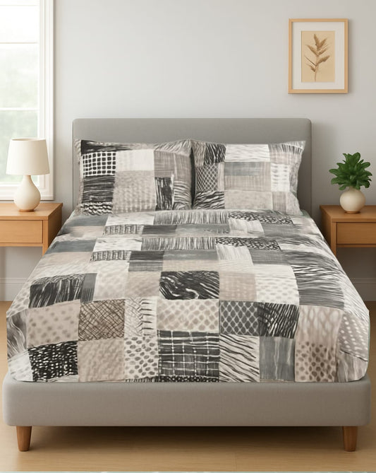 طقم ملاية 3 قطع قطن باستيك قطن 100%- مقاس  120 سم