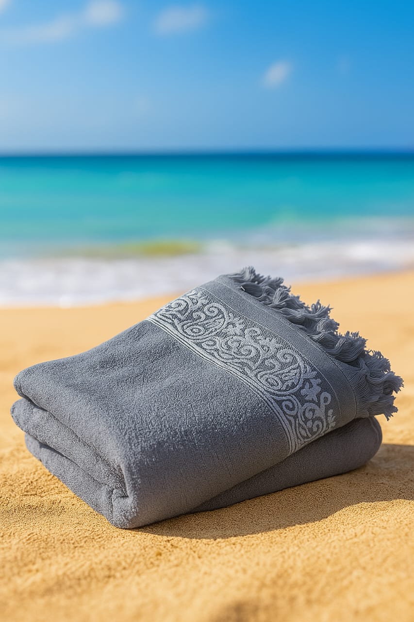 منشفة استحمام جاكار  - قطن 100*50 - Hussein Youssef