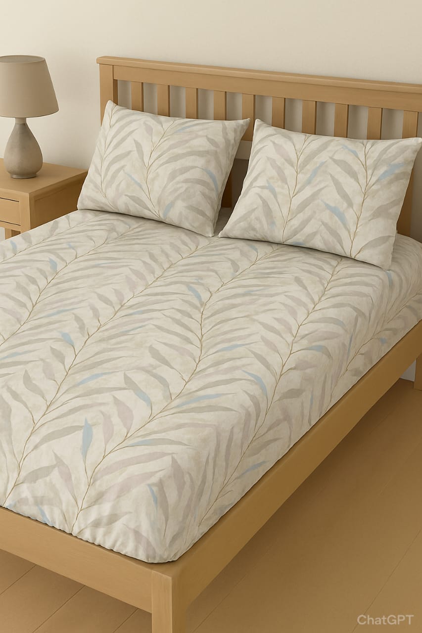 طقم ملاية 3 قطع قطن باستيك قطن 100%- مقاس 120 سم