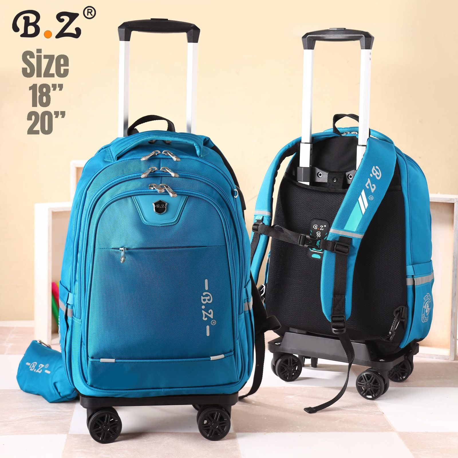 BZ 3-piece set: 20 inch Rolling School Bag