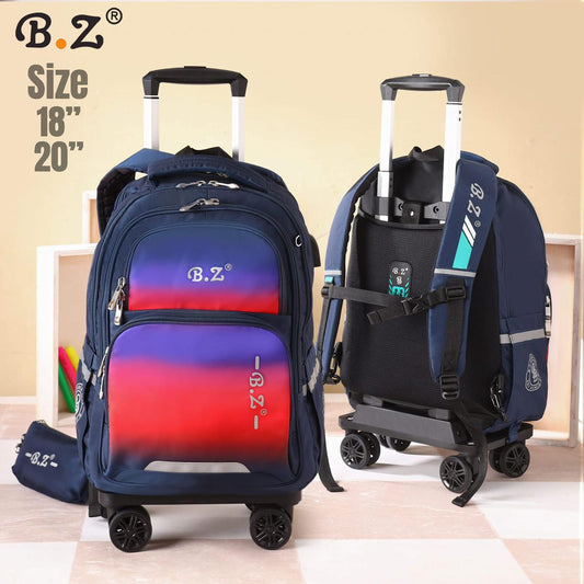 3-piece set: 20 inch Rolling School Bag