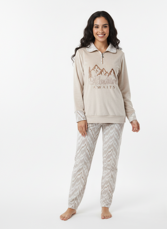 ADVENTURE POLO&H.ZIPPER PAJAMA