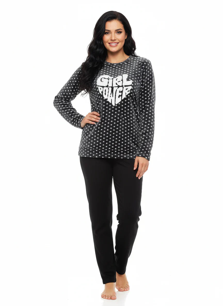 GirlPower R.Neck pajama by ???? featuring a comfortable, stylish design with a girl-themed graphic on soft fabric.