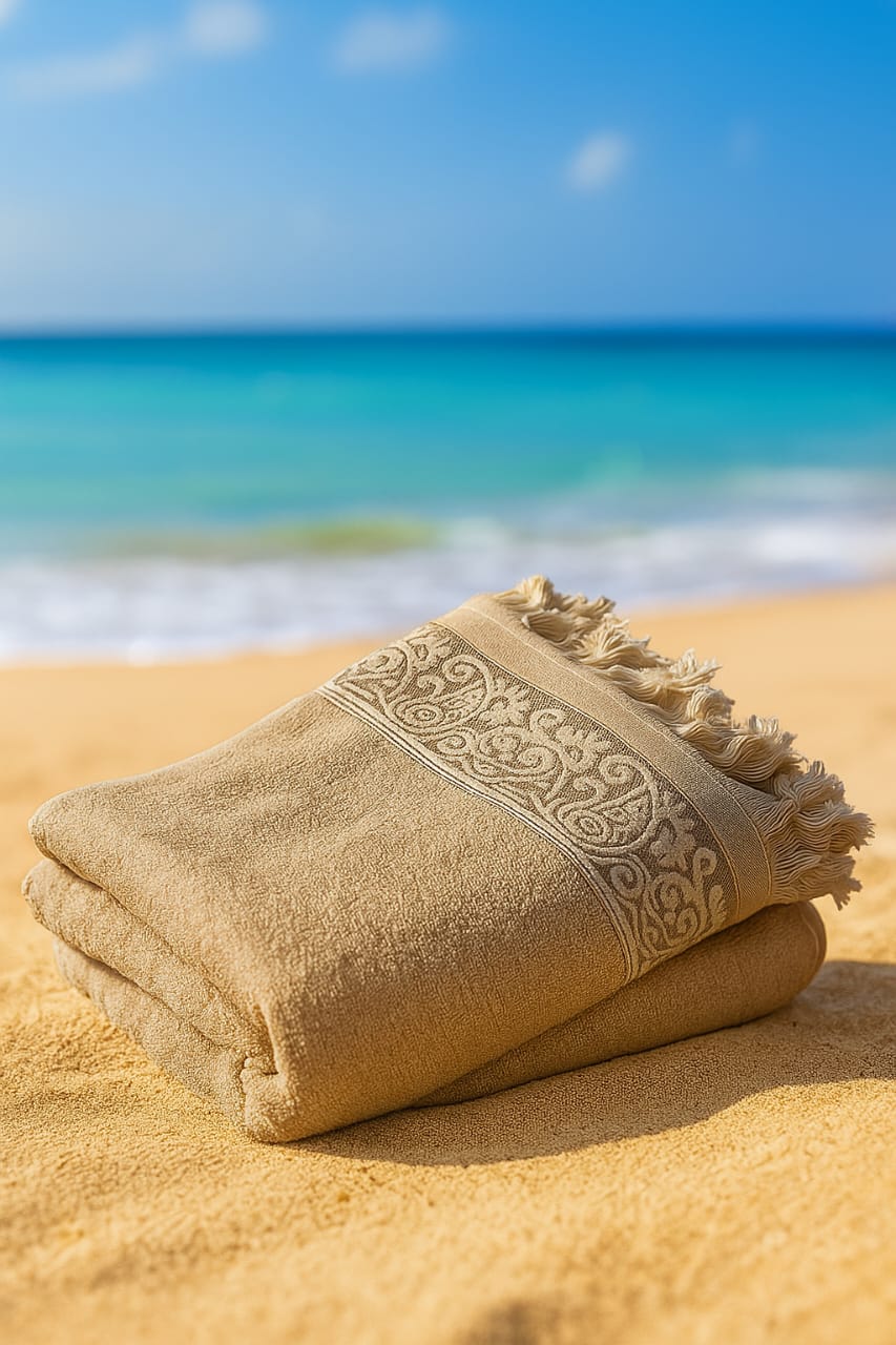 منشفة استحمام جاكار  - قطن 100*50 - Hussein Youssef