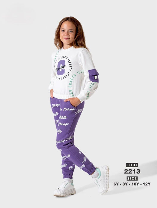 Ckicago Girls pyjama R.neck Printed