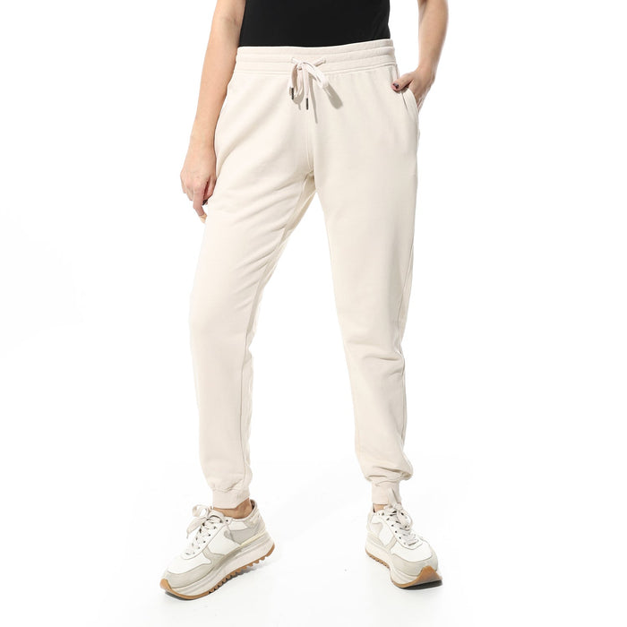 Beige Sweet Summer Melton Pants