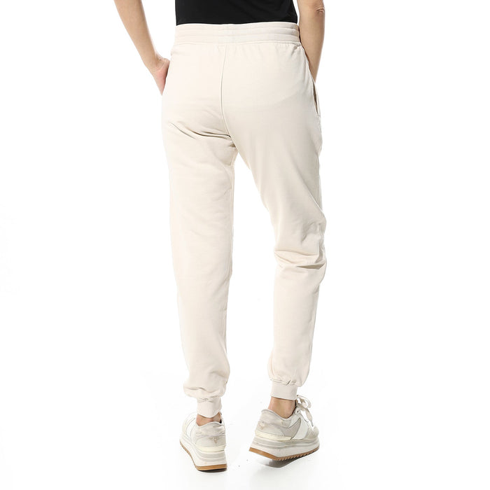 Beige Sweet Summer Melton Pants