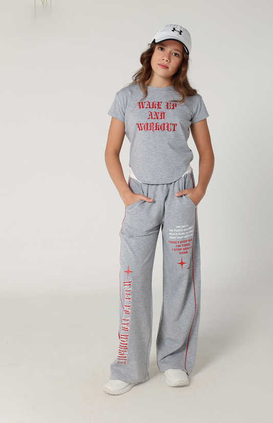 WAEL UP ANA WDREDUT  Half-sleeve pants set