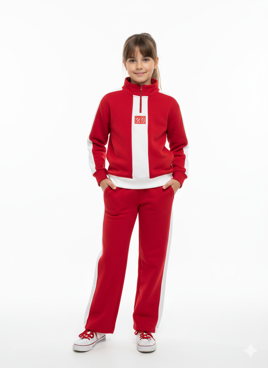 Hussein Youssef London Set featuring stylish clothing pieces arranged on a flat surface, showcasing the fashionable design and fabric details.