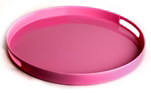 Round Rose Melamine Serving Tray