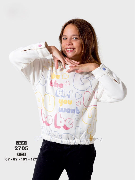 Be the Girl Print Sweatshirt