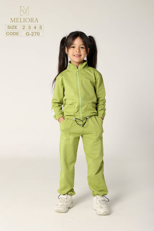 Plain Sleeve and Pants Set