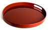 Round Red Melamine Serving Tray