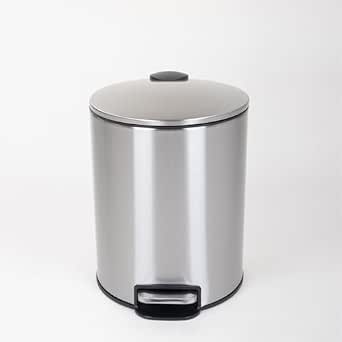 "Zinnia 12L Round Stainless Steel Pedal Bin with Soft Close & Anti-Slip Base "