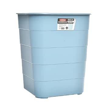 " AKSA Soly Plastic Square Office Waste Basket - Petrol "