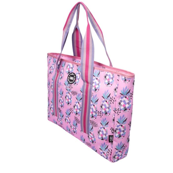 Lilac Pineapples women Single Face tote bag