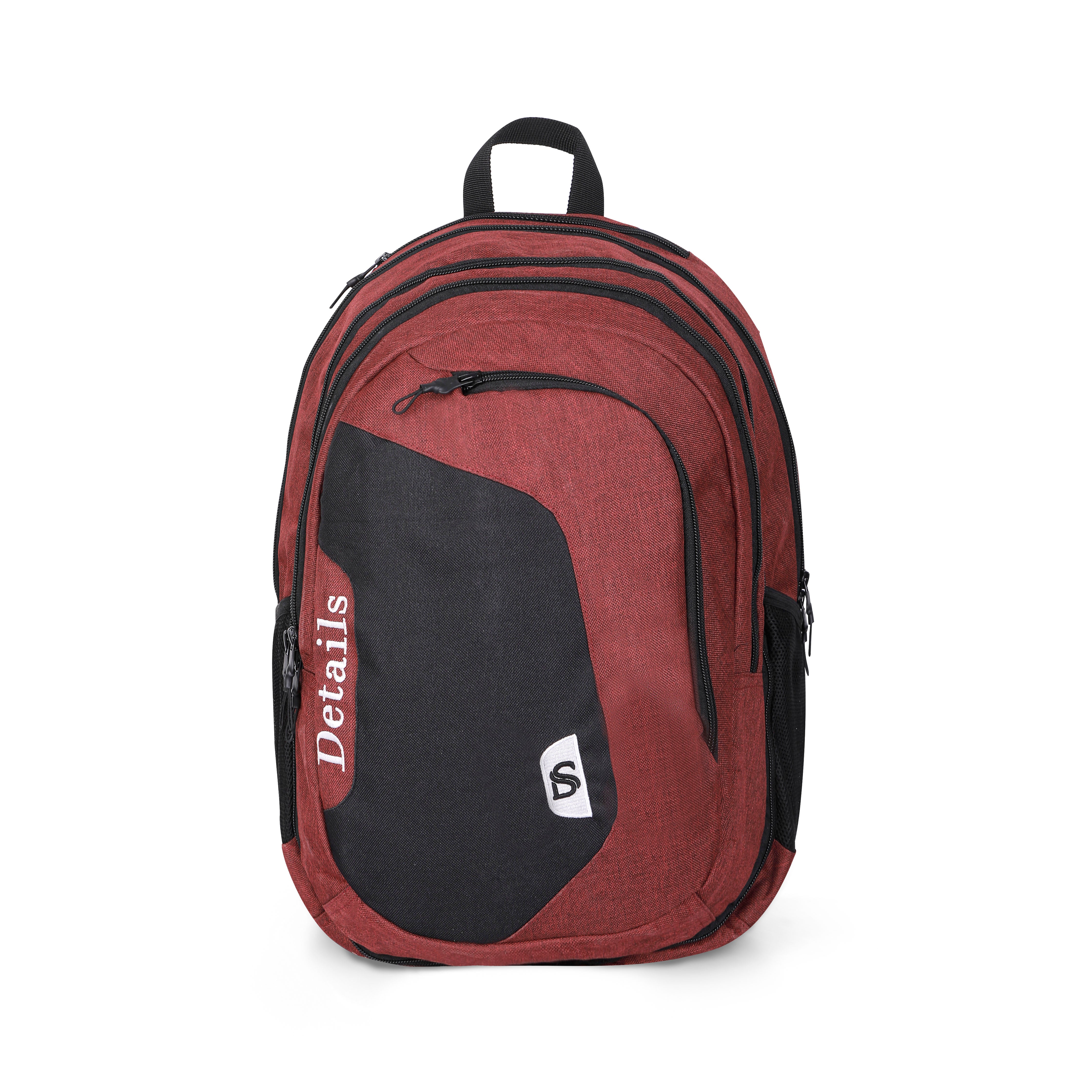Husseinyoussef DETAILS 38-liter backpack showing adjustable straps, spacious main compartment, and durable fabric for everyday use.