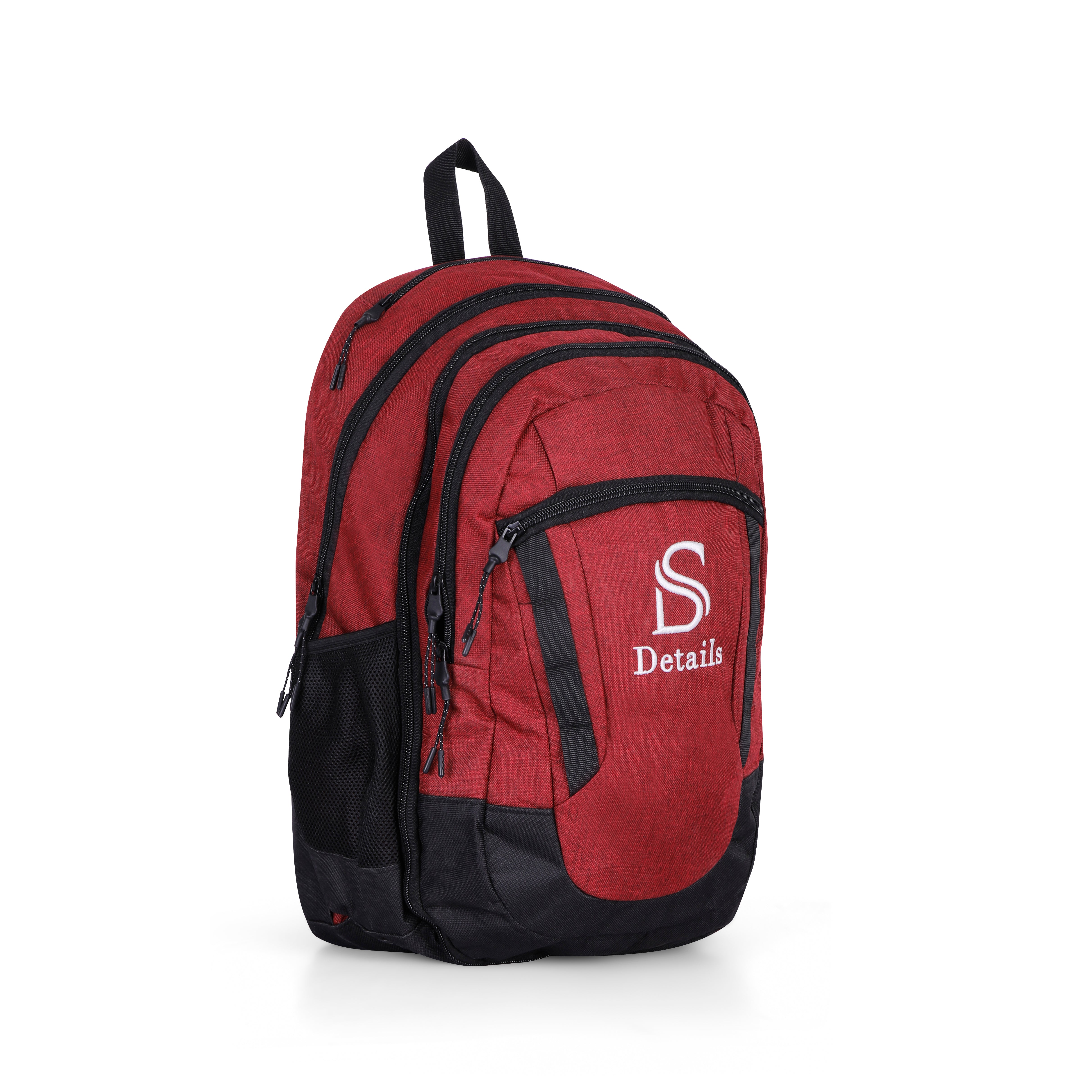 Husseinyoussef DETAILS 38-liter backpack showing adjustable straps, multiple compartments, and durable fabric for everyday use.