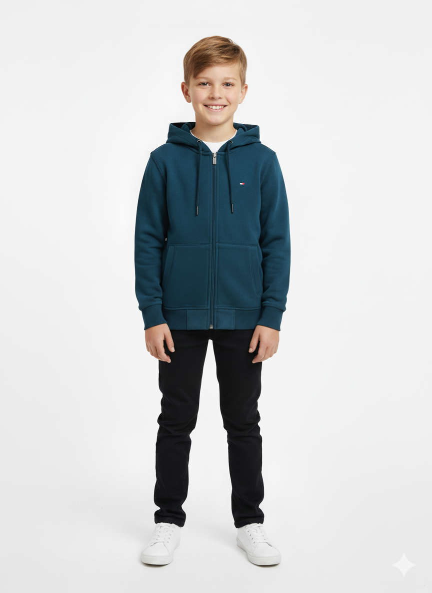 سويت شيرت سادة مبطن بالفرو