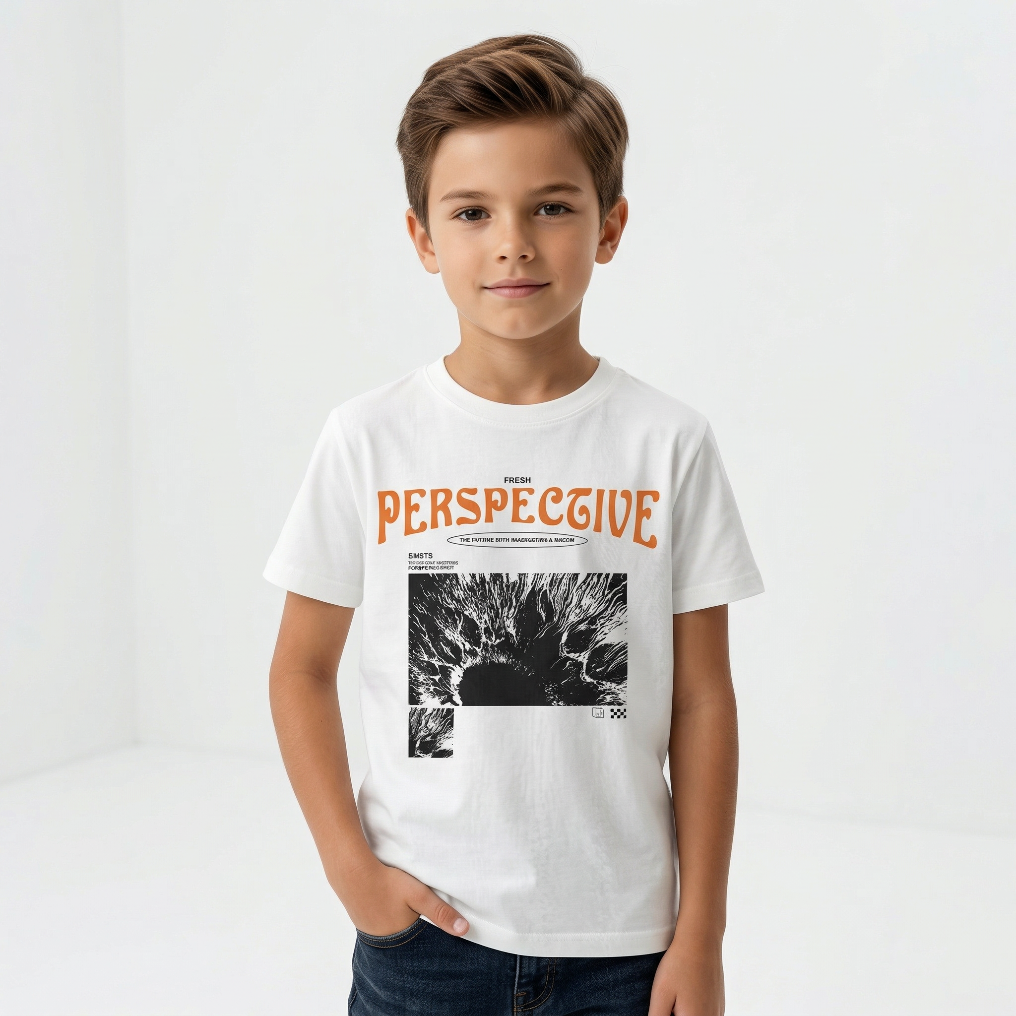 Italiano Perspective men's short sleeve T-shirt in light fabric, featuring a casual fit and stylish design.