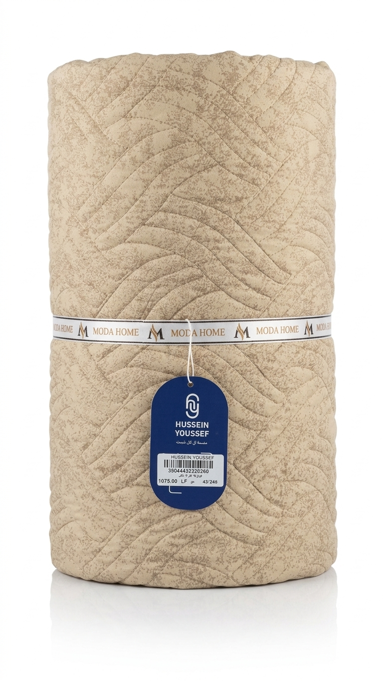 Gold 3-piece coverlet set from MODA HOME, with 240x260 cm size, featuring a luxurious fabric and elegant design.