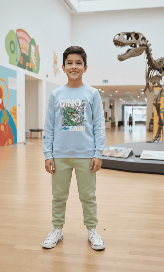 DINOSAUR R NECK PAJAMA