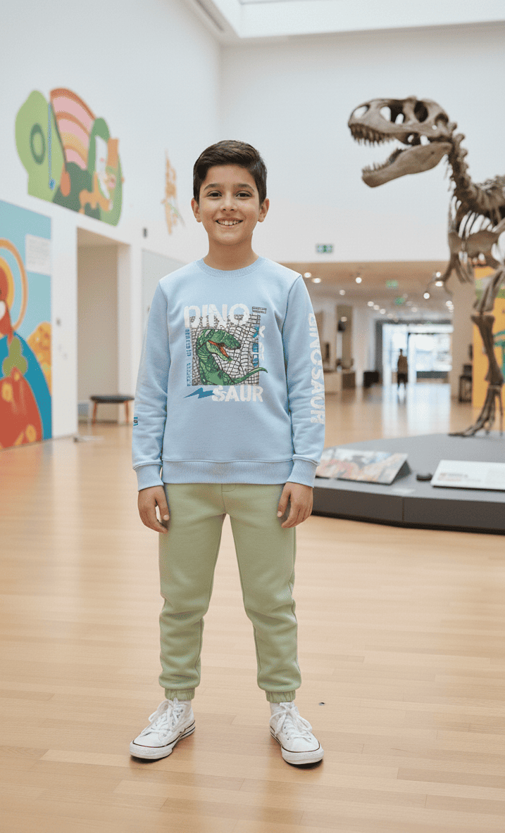 DINOSAUR R NECK PAJAMA