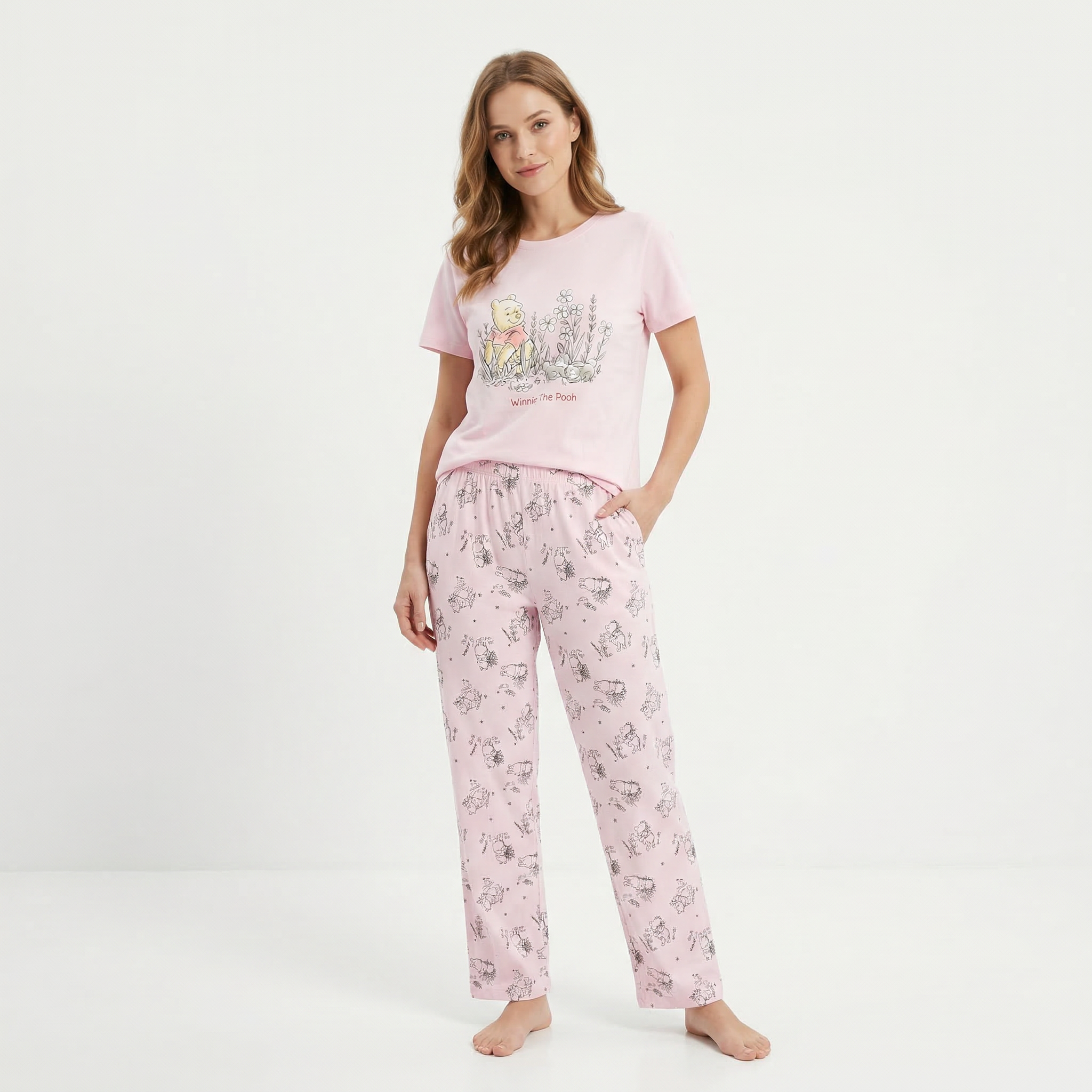 POOH R.NECK&PANT.SET