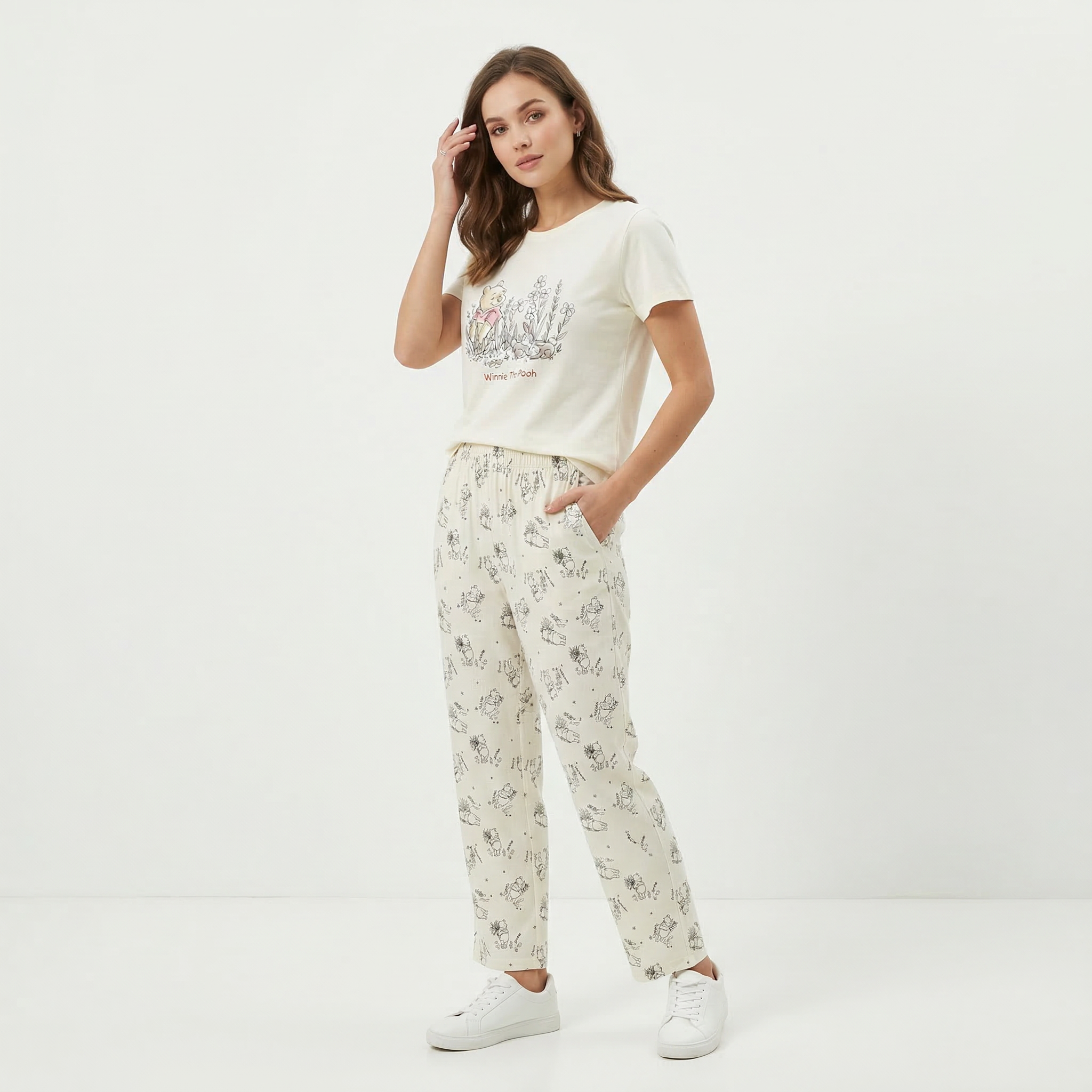 POOH R.NECK&PANT.SET