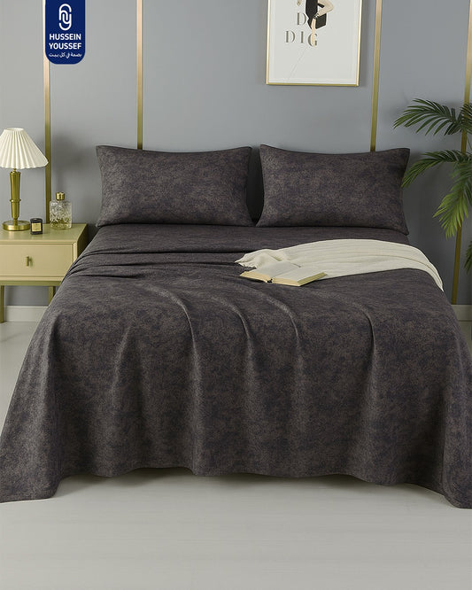 Golden Fitted Sheet Set 3 Pieces Cotton 180 CM