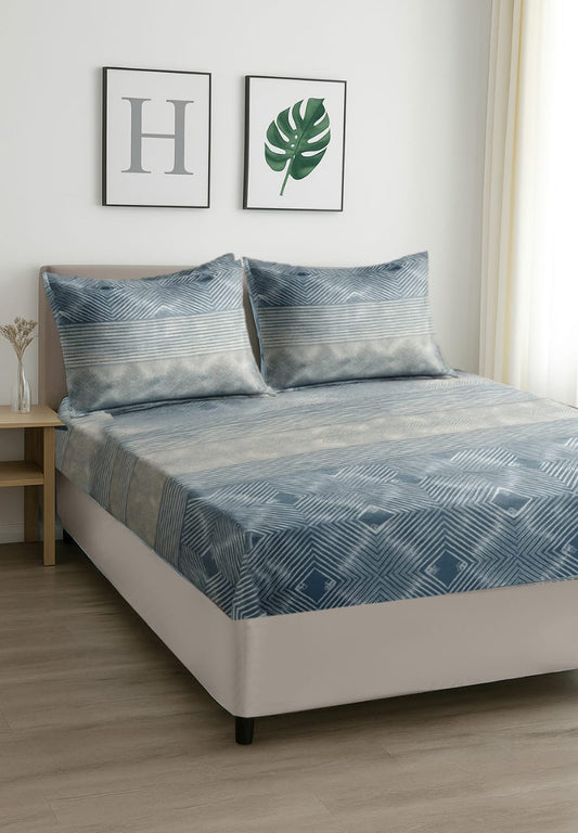 طقم ملاية 3 قطع قطن باستيك قطن 100%- مقاس  120 سم