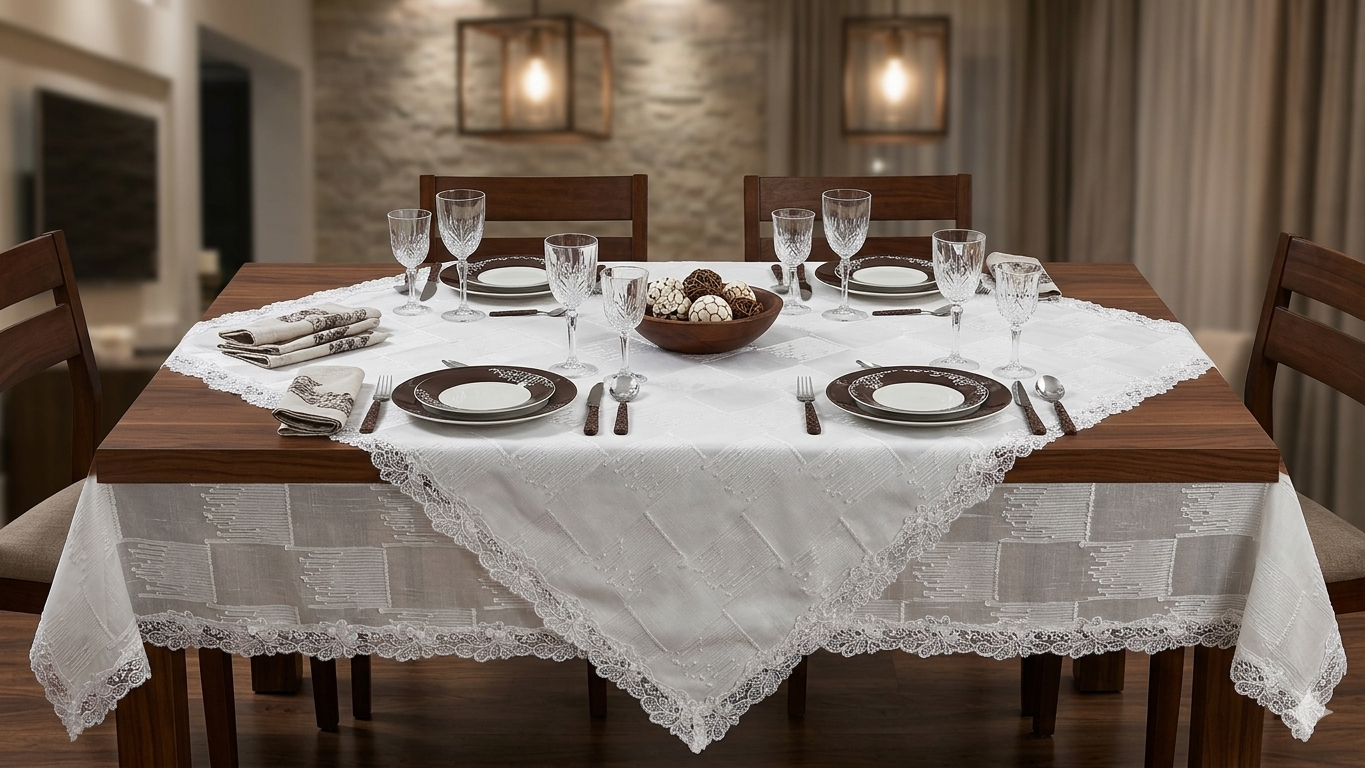 Runner square tablecloth by RUNNER, featuring a sleek, single-piece design with a smooth fabric surface.