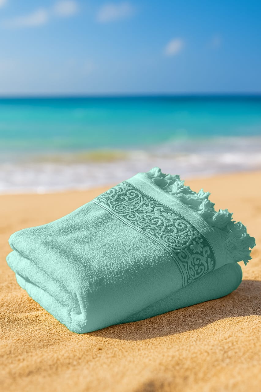 منشفة استحمام جاكار  - قطن 100*50 - Hussein Youssef