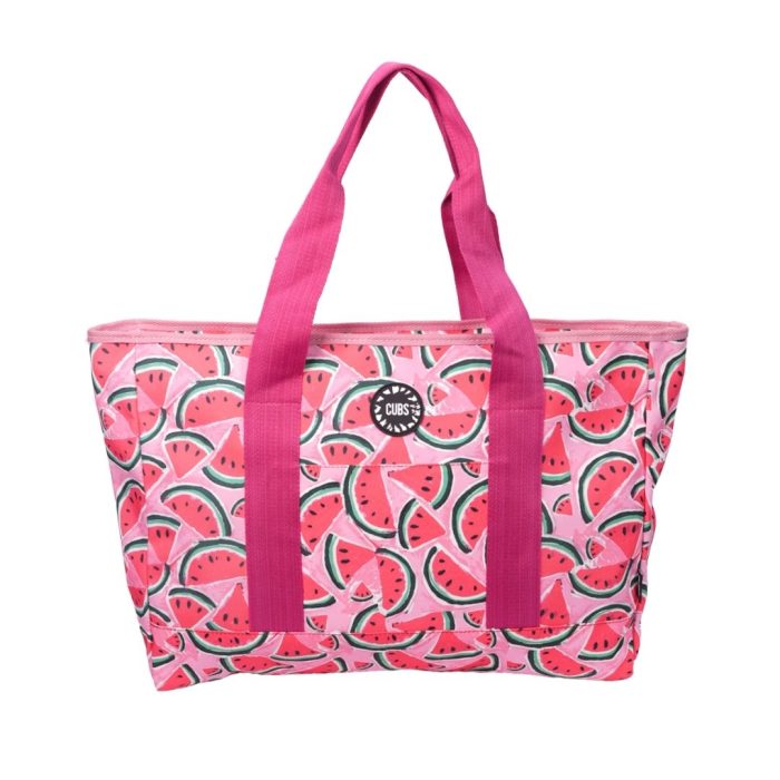 Madly in love with pink watermelons women Single Face tote bag