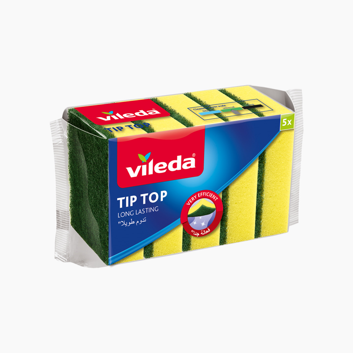 Vileda Tip Top Sponge – 3 Pieces Durable Cleaning Sponges