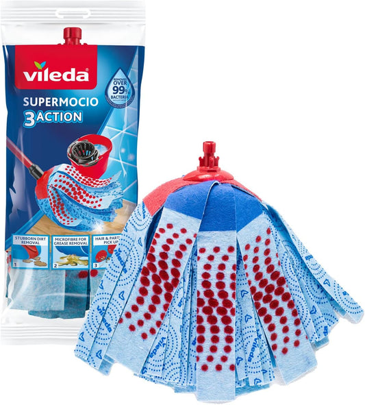 Vileda mop with handle, white
