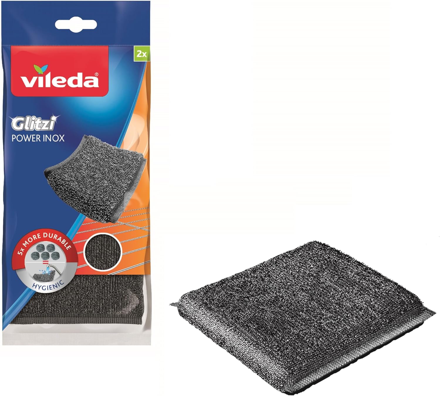 Stainless steel loofah 2 pieces from Vileda
