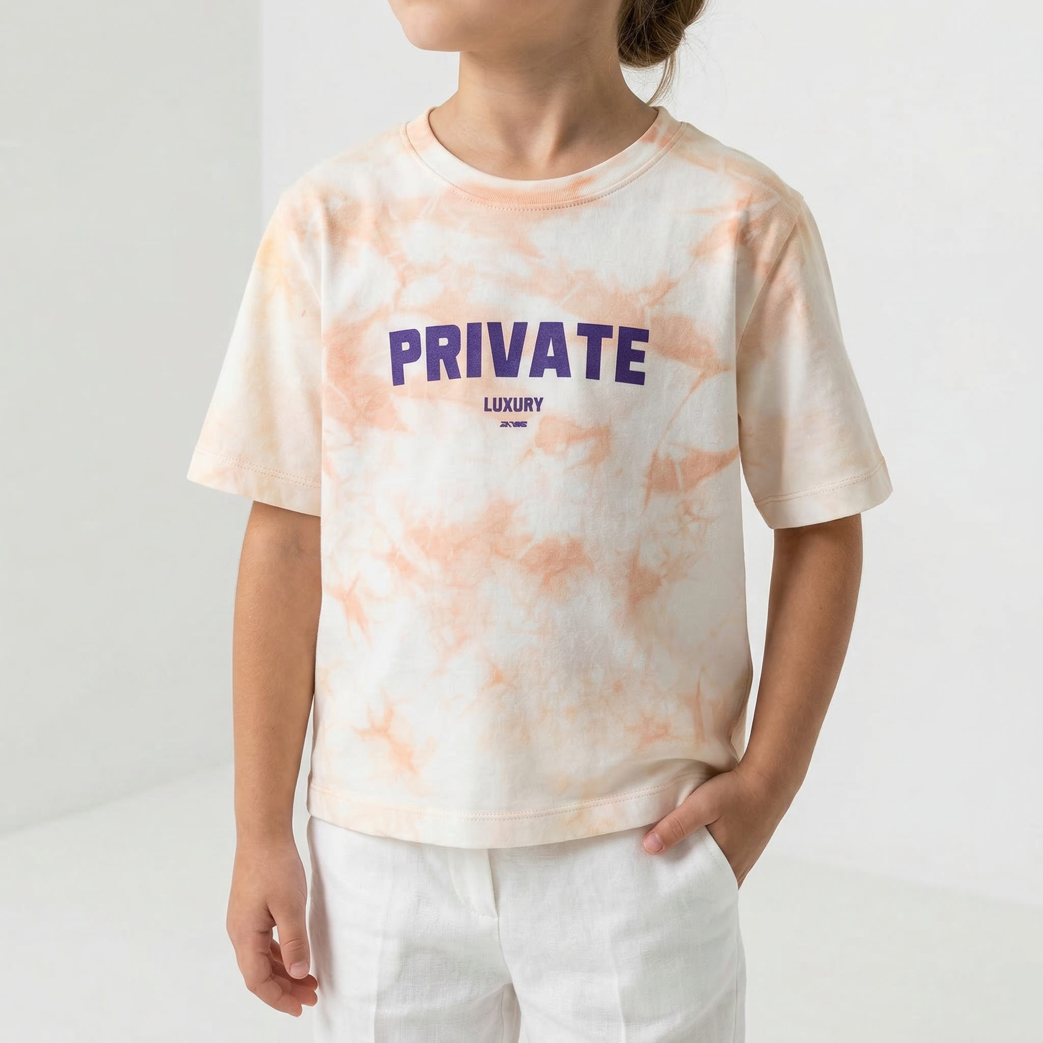 Angel Private T-shirt in black with white logo design, casual fit, soft cotton fabric, front view.