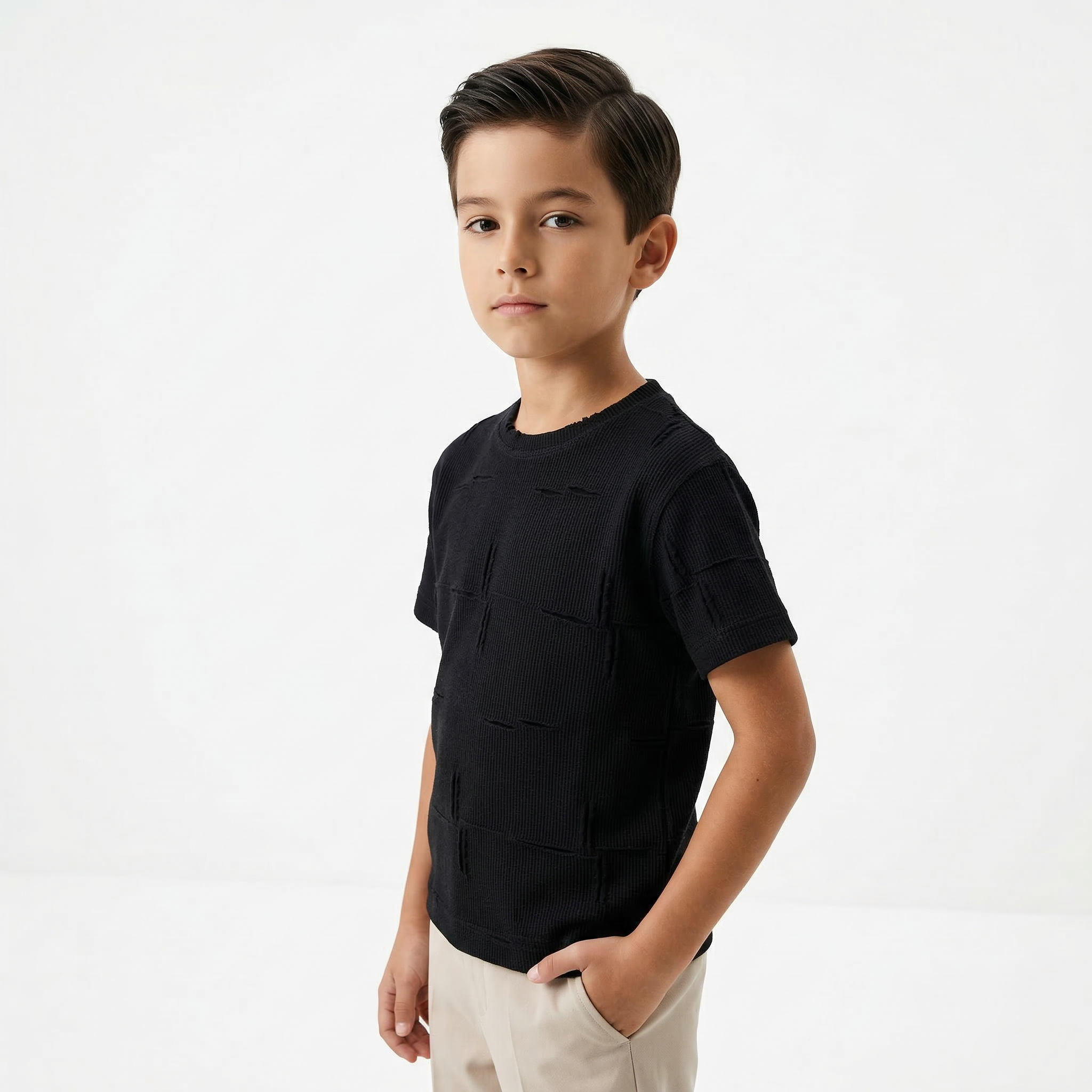 CO TWO Boys' Summer Short Sleeve Round Neck T-Shirt - Size 2
