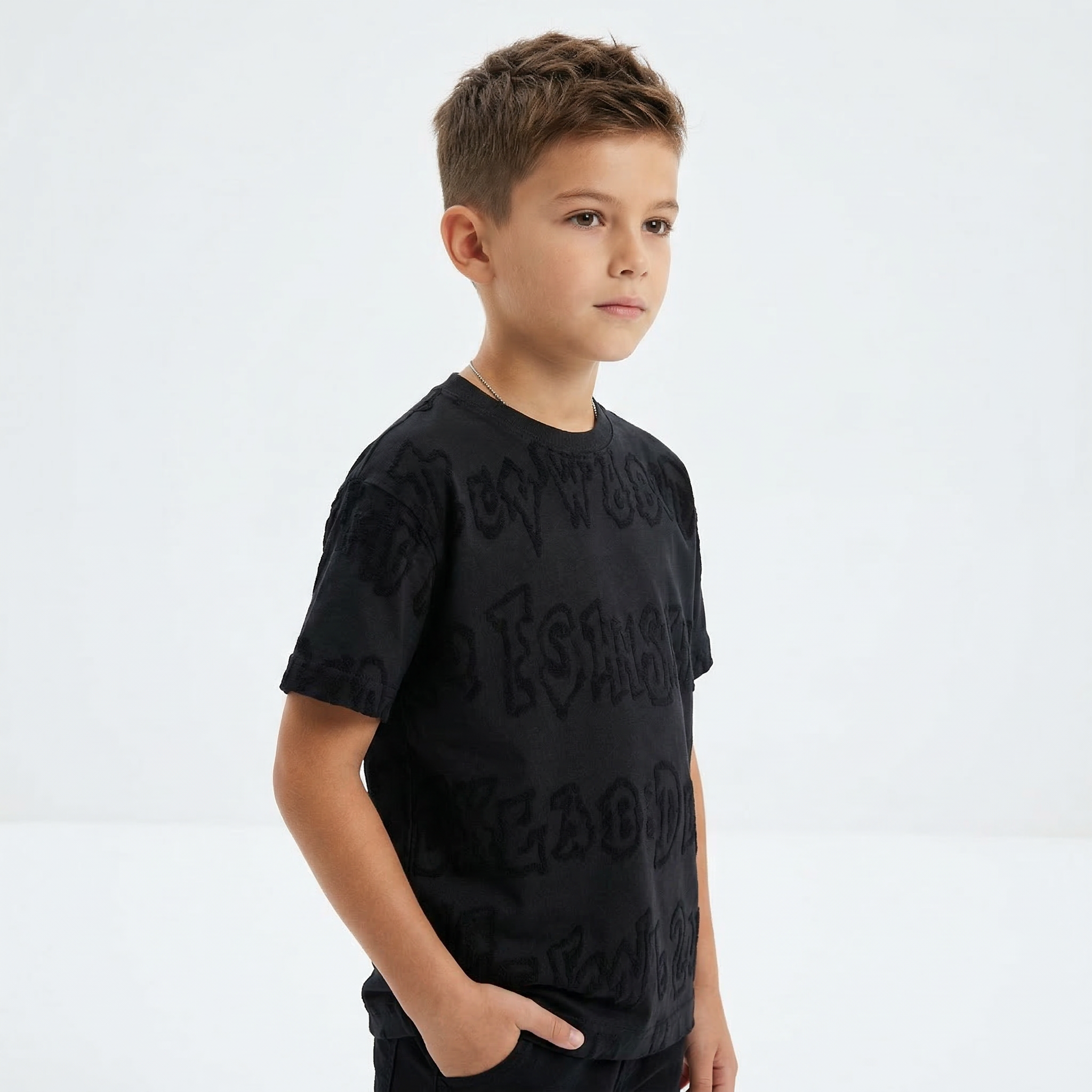 CO TWO boys' short sleeve pool print T-shirt in size 12, featuring colorful summer pool design, from the summer collection.