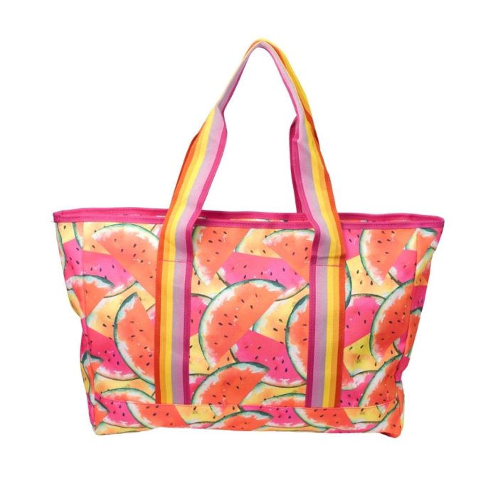 Watermelons all over women Single Face tote bag