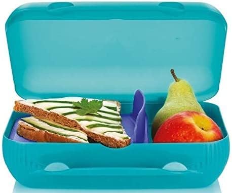 " Tupperware Divider Sandwich Box - Turquoise "