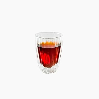 " Zinnia Double Glass Coffee Cup 2-Piece Set, 300 ml Capacity "